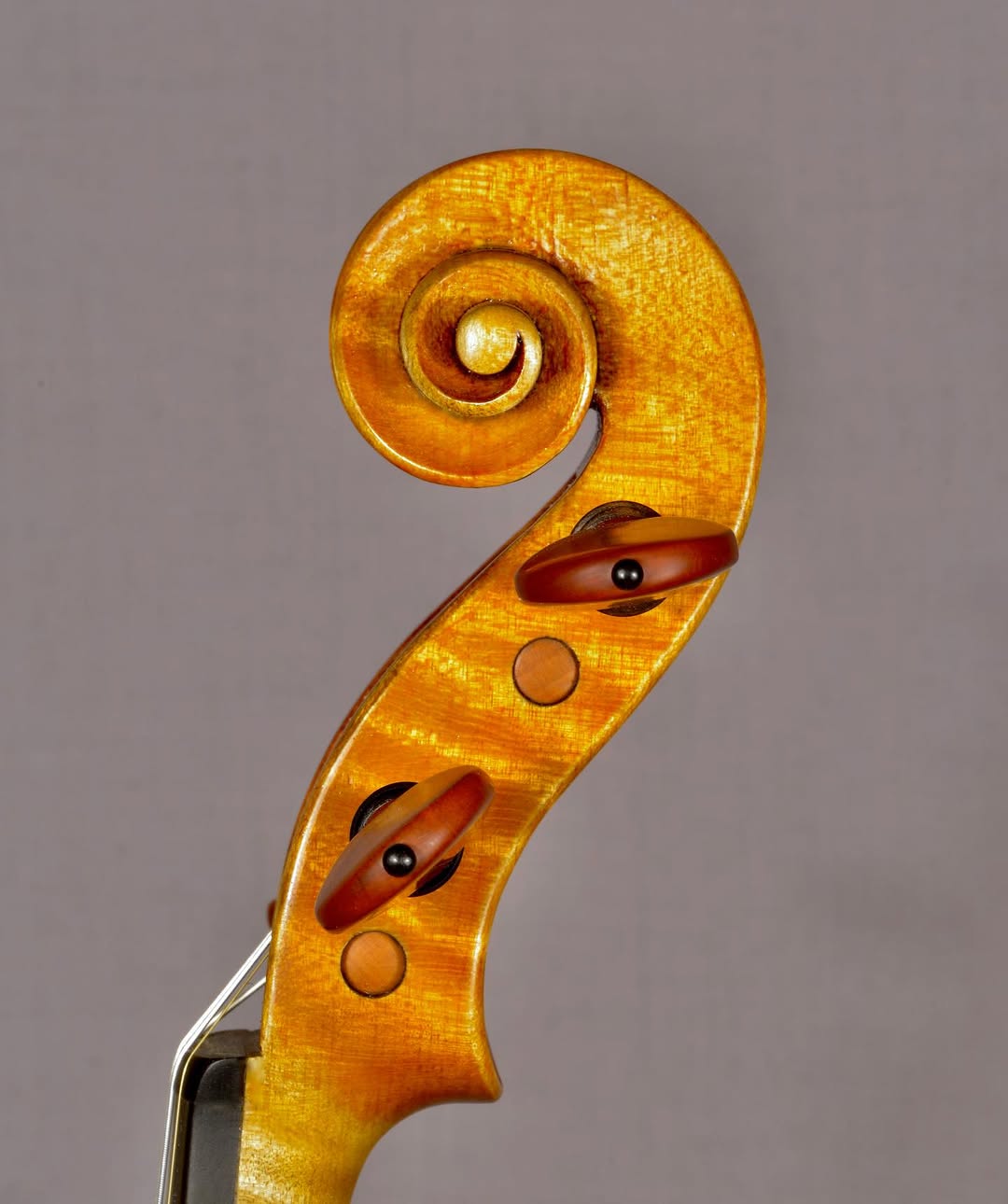 Violin after the 'Titian' Stradivari 1715 — handcrafted by Pieter Goossens, golden amber varnish